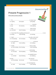 Arbeitsblätter zur revisionsstunde entscheidungsfragen simple present. Present Progressive