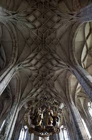 vaulted ceiling in st lorenz church in