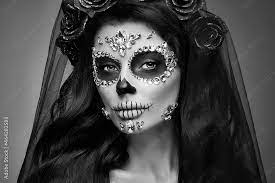 make up portrait of calavera catrina