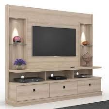 wall mounted lcd wooden tv cabinet rs