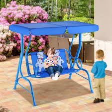 Clihome 2 Person Blue Metal Outdoor