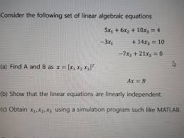 Linear Algebraic Chegg