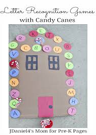 letter recognition candy cane game