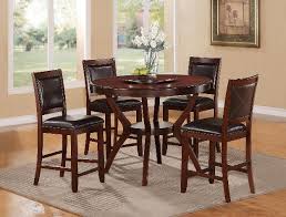 Kids table & chair sets. Brownstown Round Table 5 Piece Counter Height Dining Set In Espresso Finish By Crown Mark 2717 48