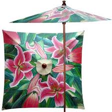 Large Patio Umbrellas Vibrant Garden