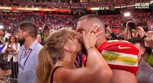 Travis Kelce and Taylor Swift Shared Kiss After Super Bowl Win
