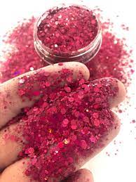 nail and craft glitter pot dark pink