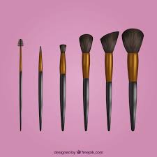 makeup brushes vectors ilrations
