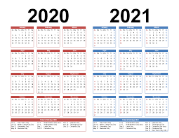 Word (.doc) and excel (.xls) format: 2020 And 2021 Monthly Calendar Printable Free Download Free Printable 2021 Monthly Calendar With Holidays