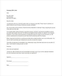 Offer Letter Template As Paper Sample Employment Offer