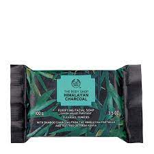 Enriched with community trade tea tree oil and eucalyptus oil known for their purifying properties, this soap leaves skin feeling clean and reduces excess oils. Himalayan Charcoal Purifying Facial Soap The Body Shop