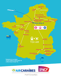 There are normally 109 trains per day travelling from paris charles de gaulle airport to massy tgv and tickets for this journey start from €20 when you book in advance. L Offre Train Air Air Caraibes
