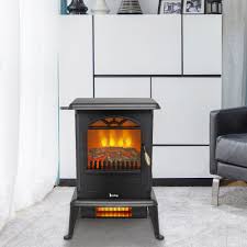 freestanding infrared quartz fireplace