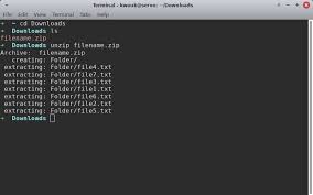 how to extract zip files in linux