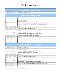 Conference Agenda Template Word Templates