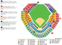 Complete Tigers Seating Detroit Tigers Seating Chart Unique