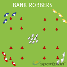 bank robbers warm up rugby drills