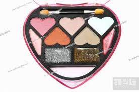 makeup kit on a white background stock