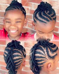 It provides a very this style is great for little girls because they like to have cool images put into their hair. 40 Easy Cornrows Protective Hairstyles For Black Girls Ages 4 12 Coils And Glory