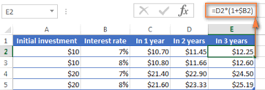 calculate compound interest in excel