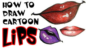 how to draw cartoon lips you