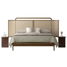 bed with rattan headboard maison mimi