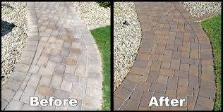 Before you seal the entire surface, apply sealer to the edges with a small, clean brush. Jacksonville Paver Sealing Services Krystal Klean