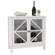 Wetiny White China Cabinet With Double