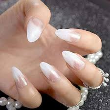Maybe you favor sweet short pink acrylic nails, or perhaps you prefer some dramatic coffin acrylic nails instead. False Nails Pink Fake Nails Coffin Shape Medium Size Ladies Fingernails Natural French 24 Ct Buy Online At Best Price In Uae Amazon Ae