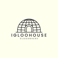 Igloo House Line Art Style Icon