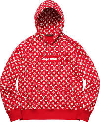 I don't really ever wear it because it's really flashy. Louis Vuitton X Supreme Box Logo Hooded Sweatshirt Blvcks