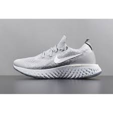 At first glance, the white layer seems like an upgraded version of the brand's lunar technology, but this foam is different: Nike Epic React Flyknit Gray Men Running Shoes