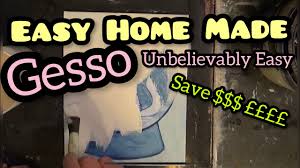 make homemade gesso acrylic painting