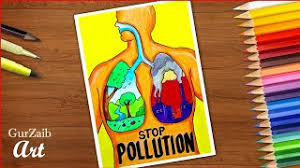 Stop Pollution Poster Chart Drawing Project For School