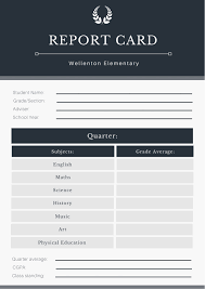 This report card is a reflection of _____'s attitude in school. Customize 40 Elementary School Report Cards Templates Online Canva