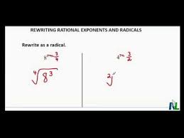 Rewriting Rational Exponents And