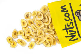 unsweetened dried banana chips by the