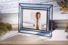 Blue Picture Frame 5x7 4x6 Tabletop