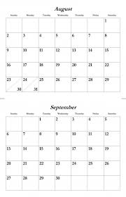 Aug Sept 2015 Calendar Template Free Stock Photo Public Domain