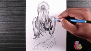 The principles of building a female figure are not much different from the construction of a male. Art156 How To Draw A Simple Anime Girl Colored Hair How To Draw A Girl With Colored Pencil Youtube