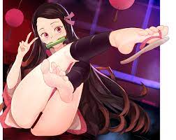 Nezuko footjob