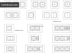 sockets and switches autocad models
