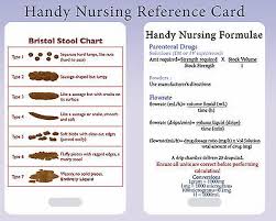 Nursing Calculation Bristol Stool Chart Pvc Lanyard Reference Card Must Have Ebay