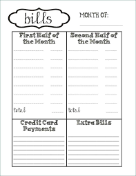 Bill Organizer Monthly Printable Cheerful Free For Bills 31