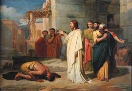 Image result for [pictures of Jesus and the thankful leper