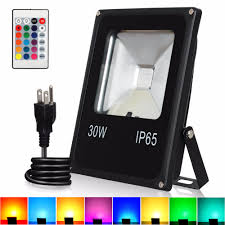 Us 27 64 21 Off T Sunrise Rgb Led Flood Light 30w Remote Control Rgb Color Changing Ip65 Waterproof Landscape Light With Plug For Garden Square In