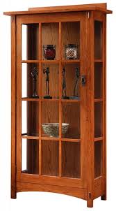 amish small mission curio cabinet with