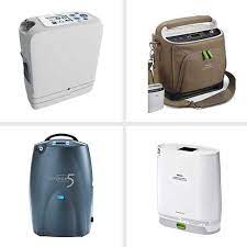 portable oxygen concentrator on in