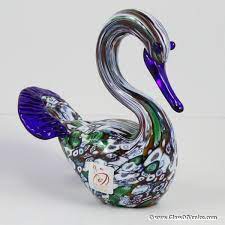 Murano Glass Swan Glass Swan Figurine