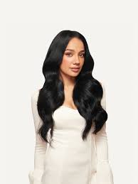 Black hair with highlights is perfect for women that want low maintenance, but high impact. Clip In Hair Extensions Jet Black Color 1 160 Grams